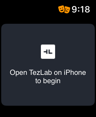 Open TezLab on iPhone to begin